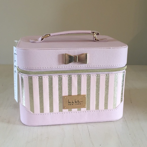 Nicole Miller Handbags - Pink and gold Makeup case